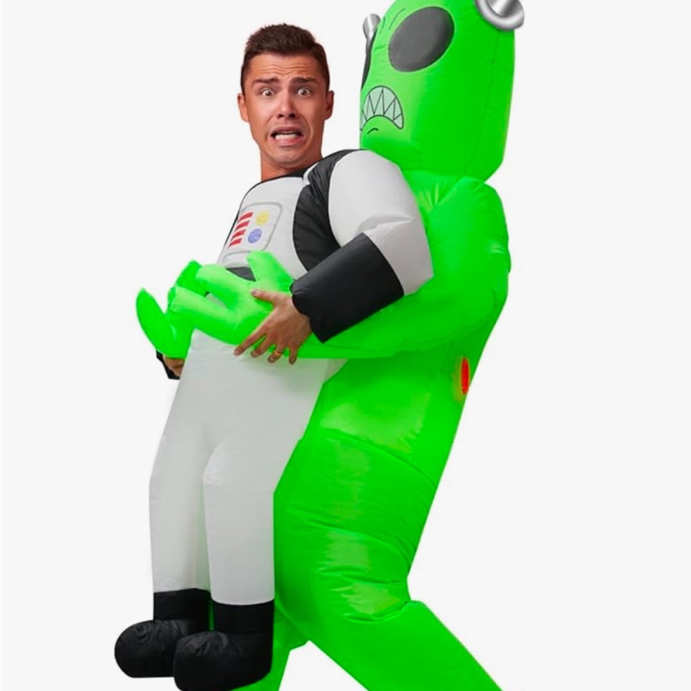 Inflatable Alien Abduction Costume for Adults, Wore 1x, Self Inflatable